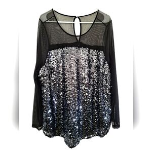 Torrid sequined mesh top EUC